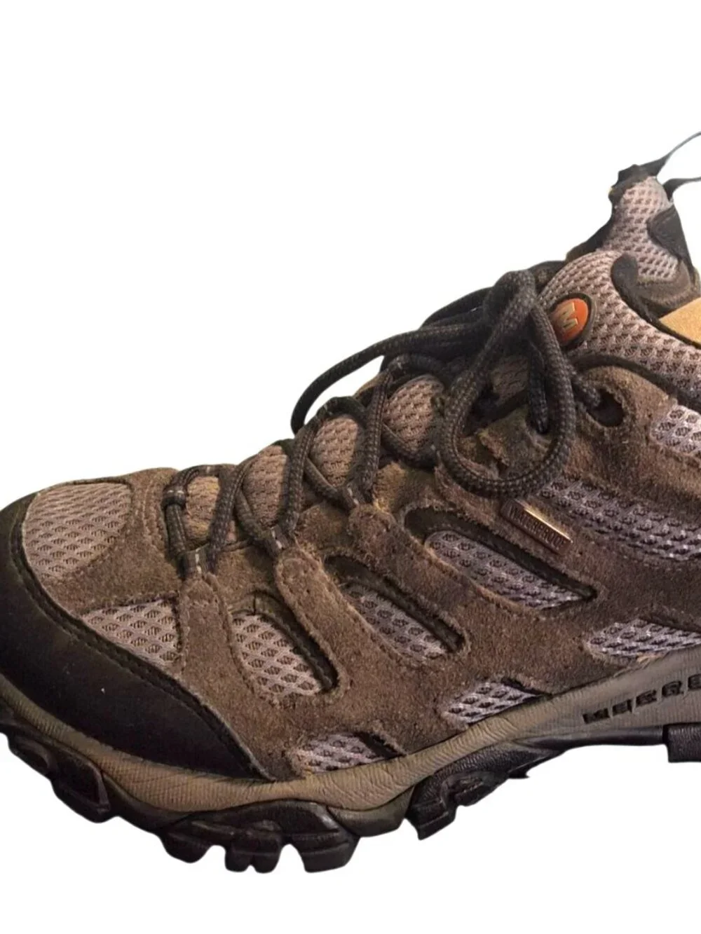 Merrell Moab 2 Vent Hiking Shoes Brown Mesh Suede Vibram Sole Mens Size 9 *SH13